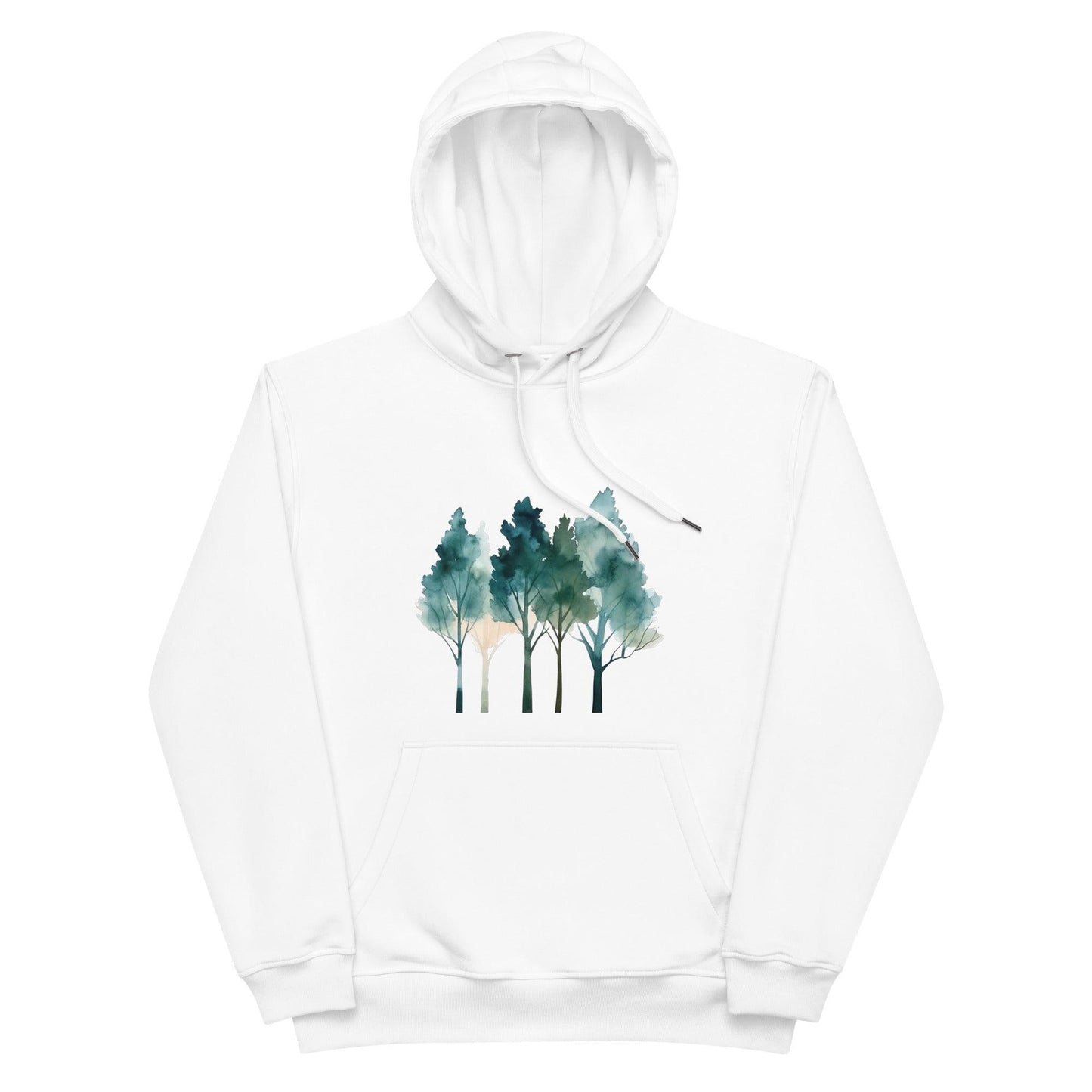 Watercolor trees Premium eco hoodie - Wander Trails