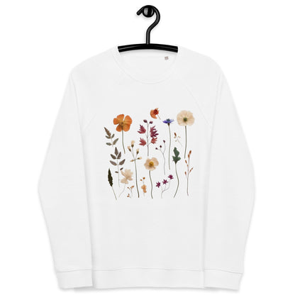 Pressed Wildflowers Unisex organic sweatshirt - Wander Trails