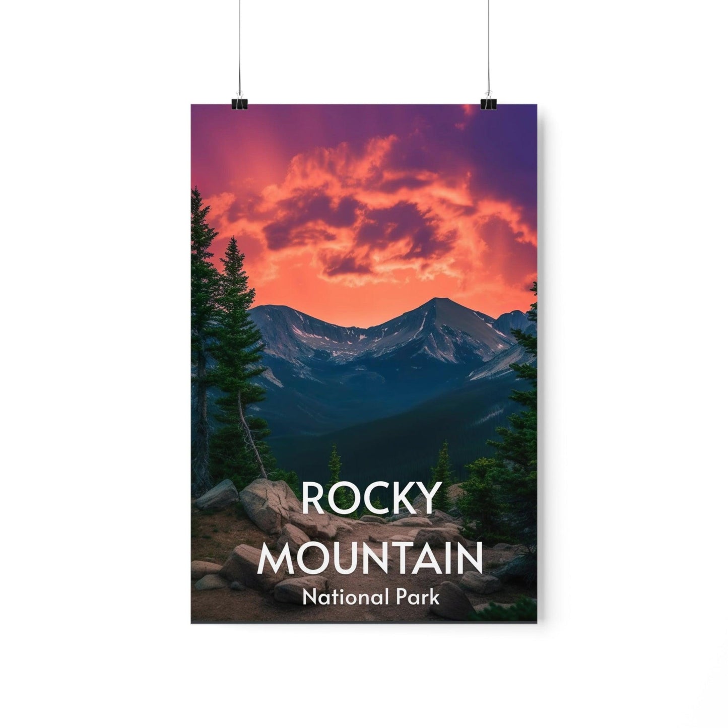 Rocky Mountain Poster - Premium Matte Posters - Wander Trails