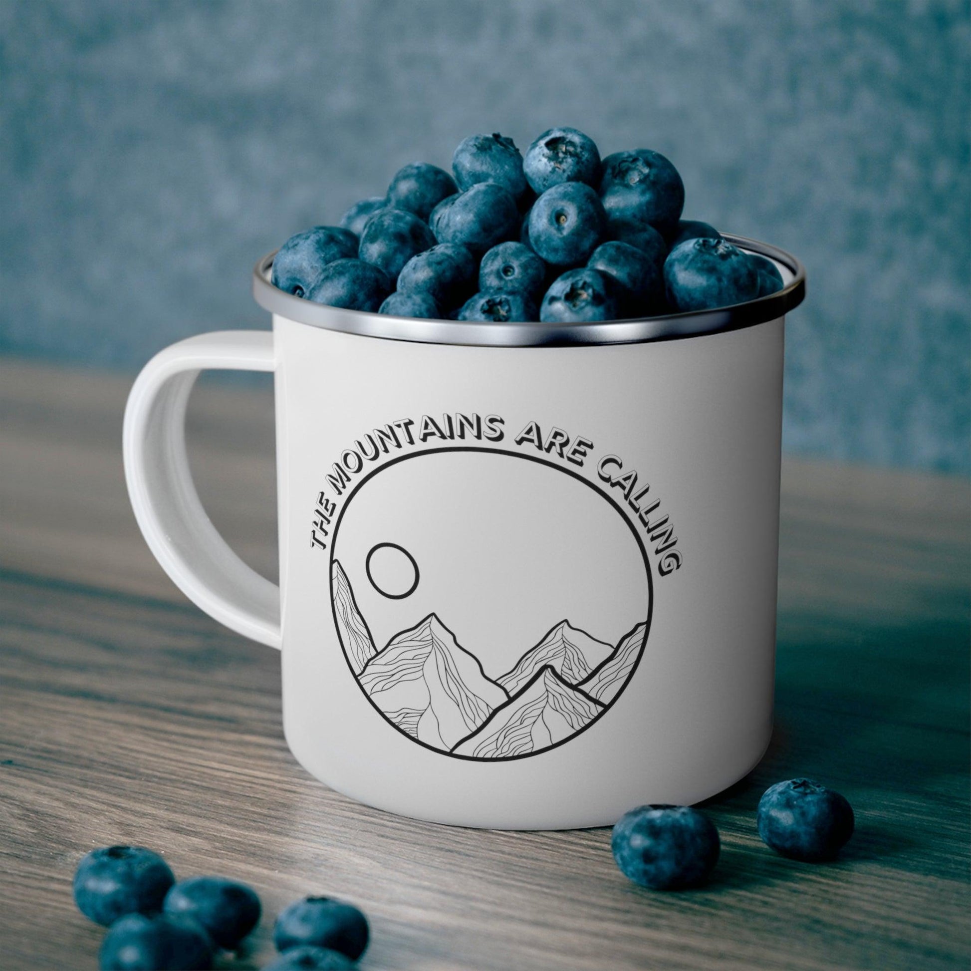 The Mountains Are Calling Enamel Camping Mug - Wander Trails