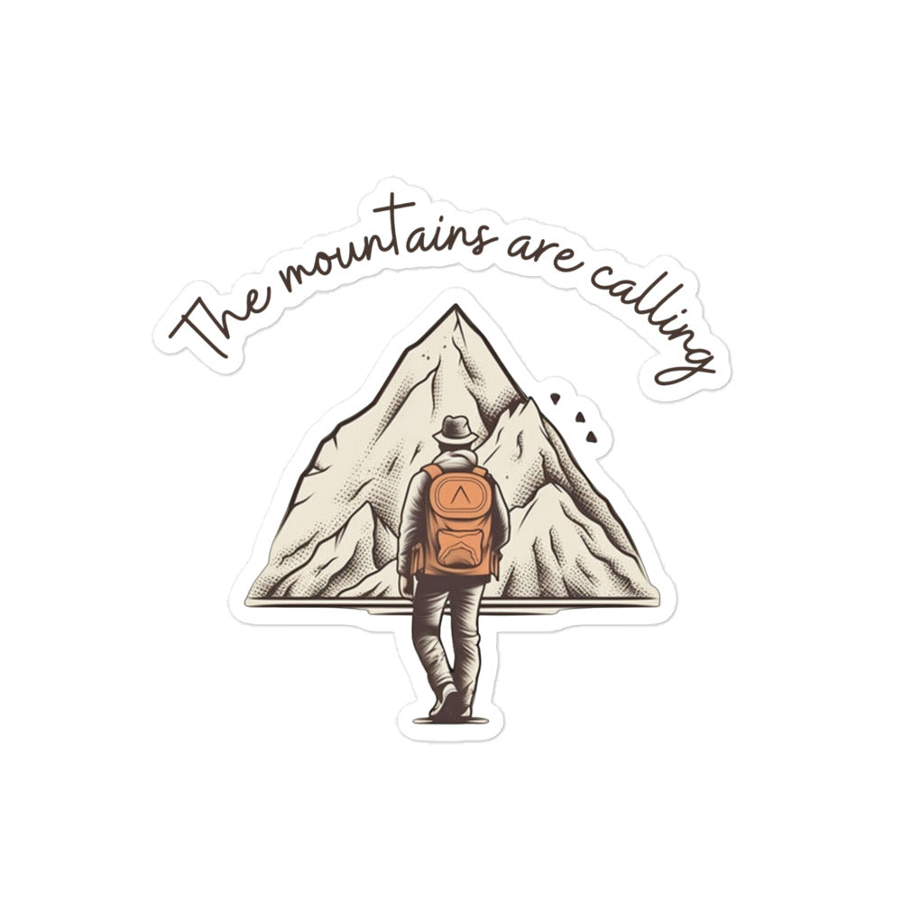 The Mountains are calling sticker - Wander Trails