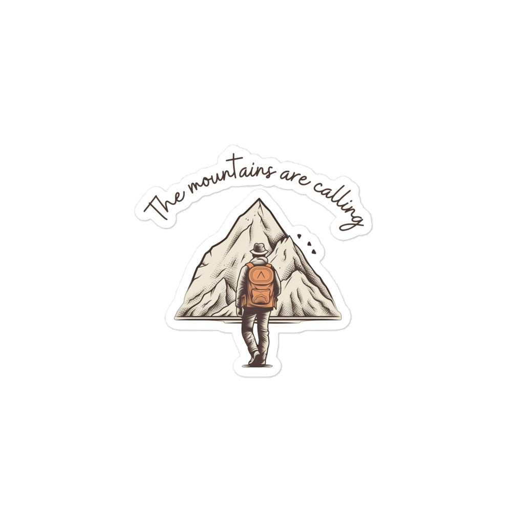 The Mountains are calling sticker - Wander Trails