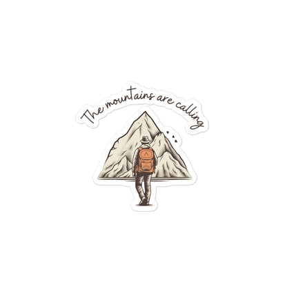 The Mountains are calling sticker - Wander Trails