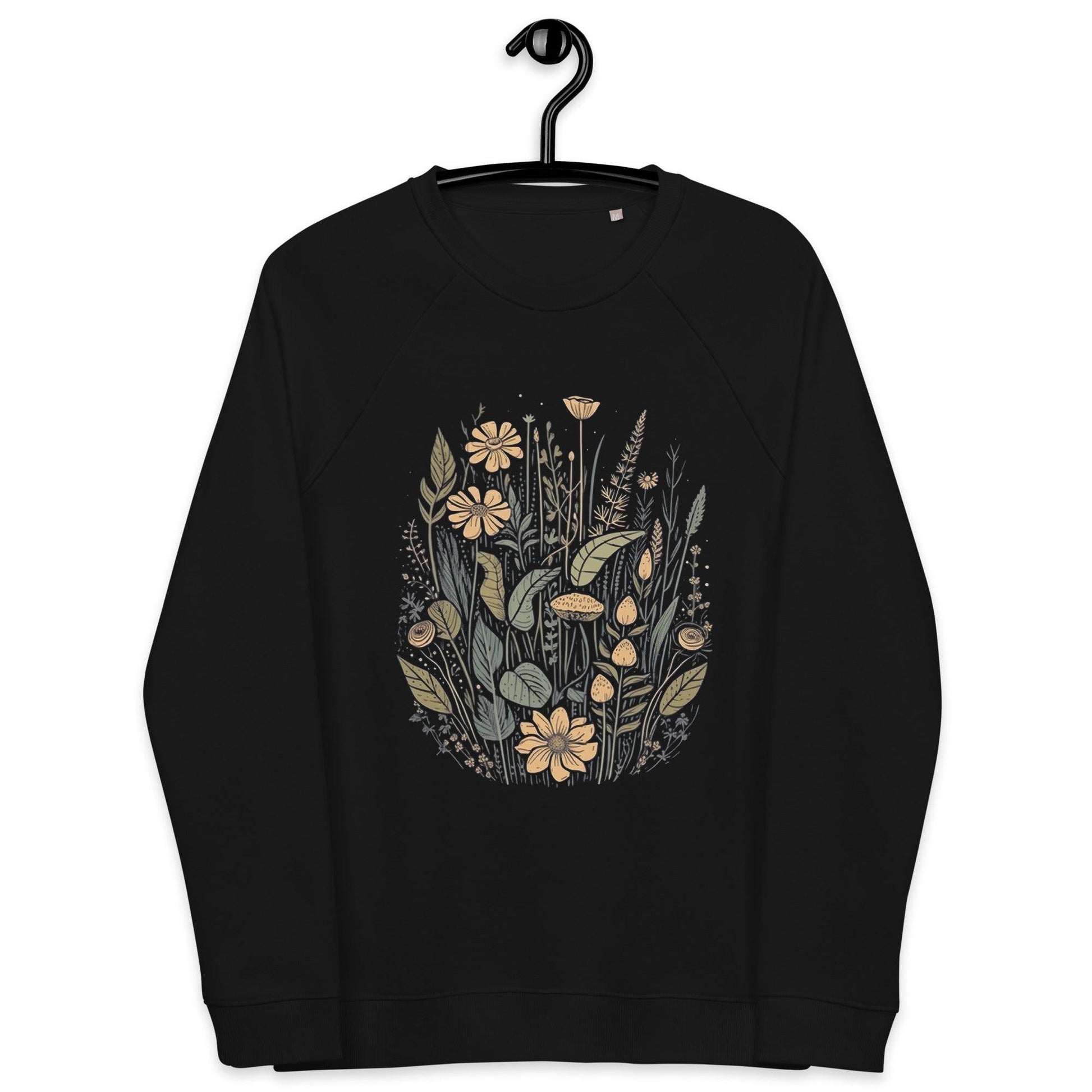 Yellow Wildflowers retro Unisex organic sweatshirt - Wander Trails