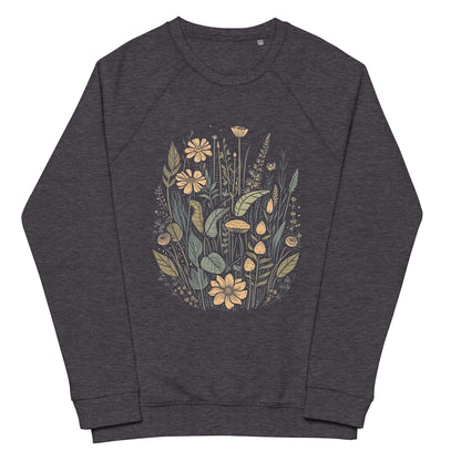 Yellow Wildflowers retro Unisex organic sweatshirt - Wander Trails