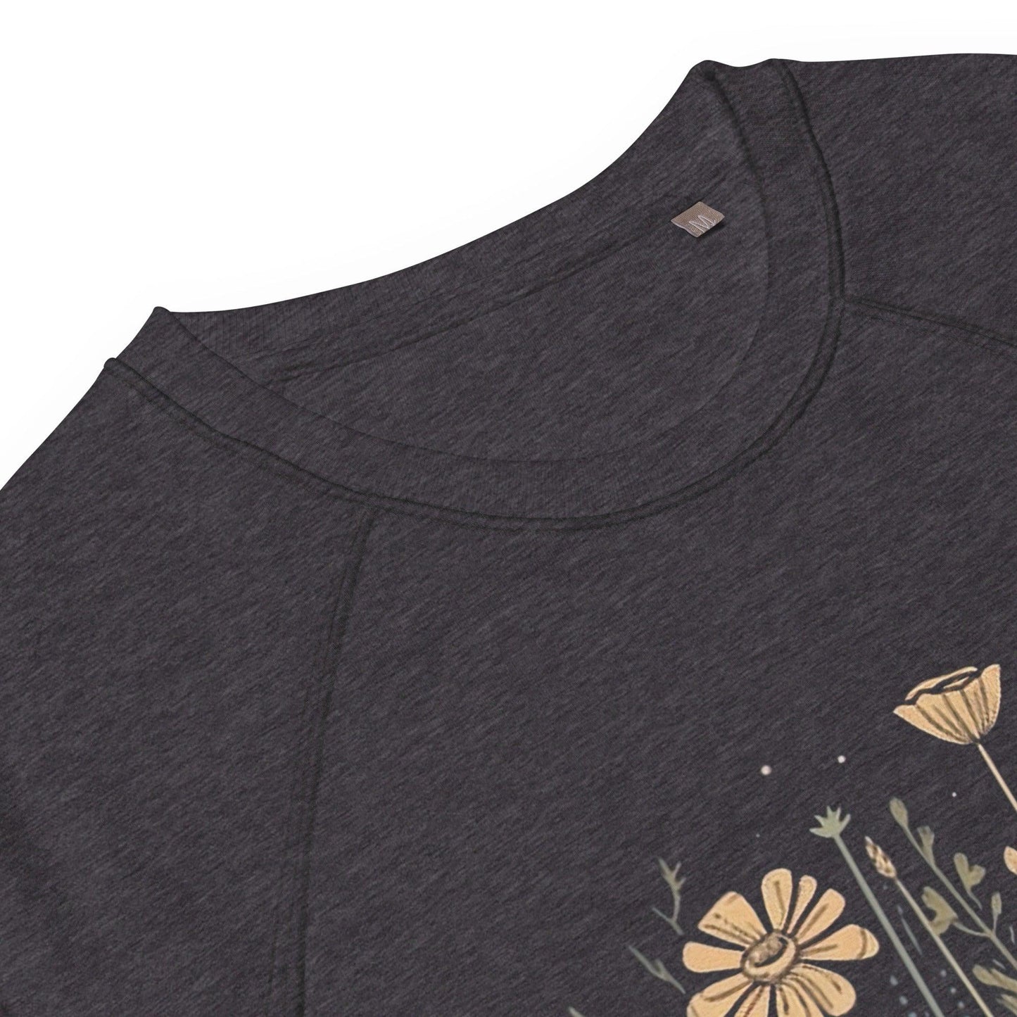 Yellow Wildflowers retro Unisex organic sweatshirt - Wander Trails