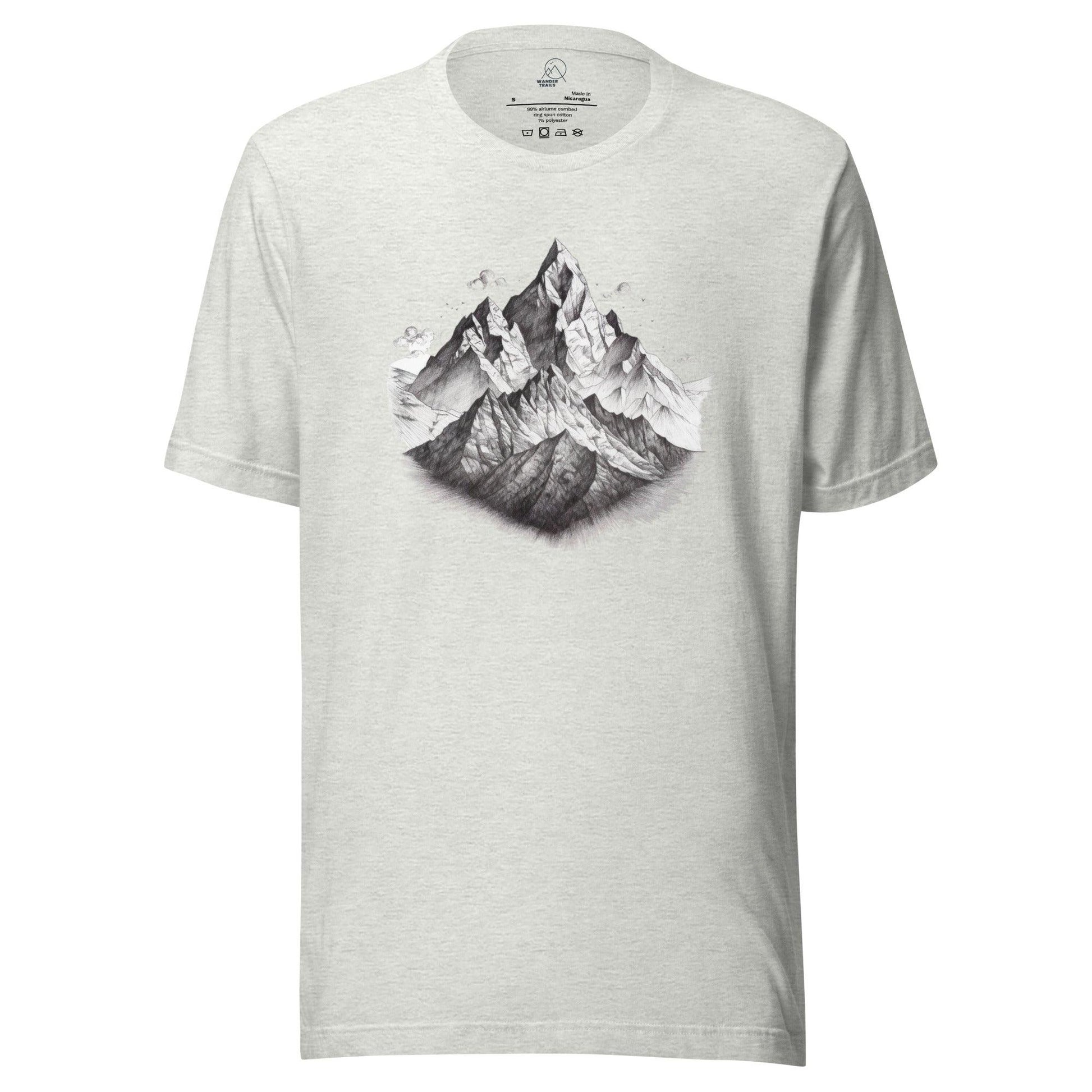 Mountain Range Pencil Art Unisex T-shirt