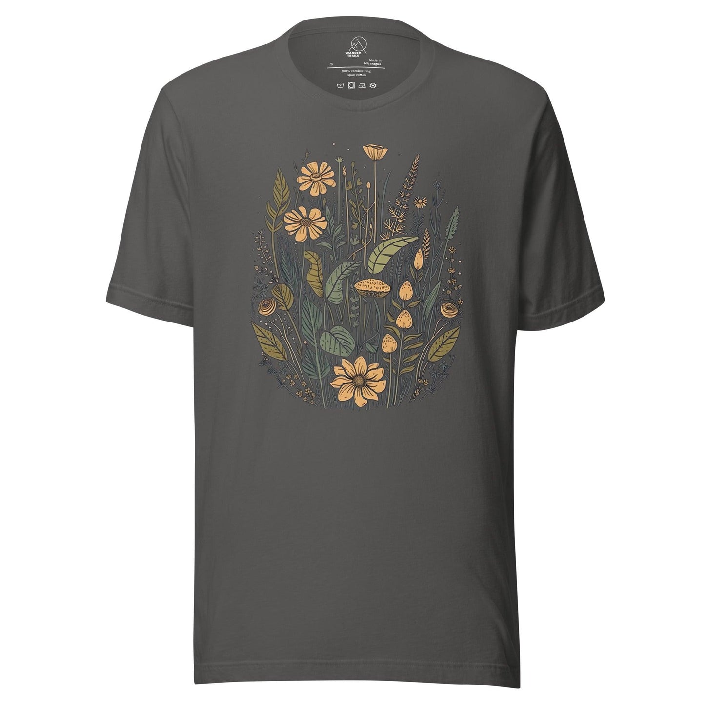 Yellow Wildflowers Retro Unisex T-shirt