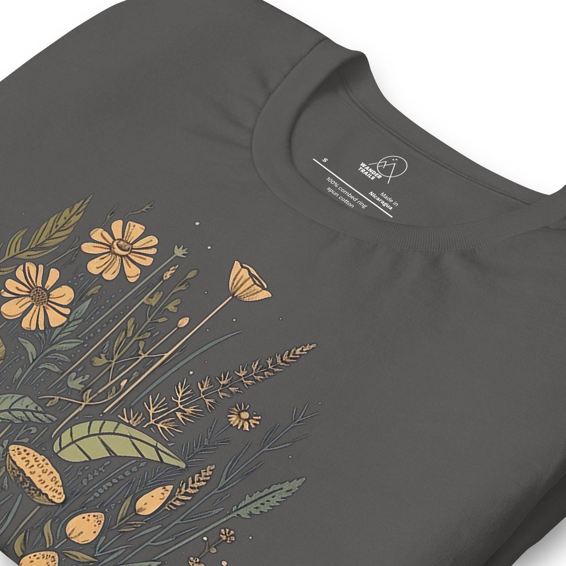 Yellow Wildflowers Retro Unisex T-shirt