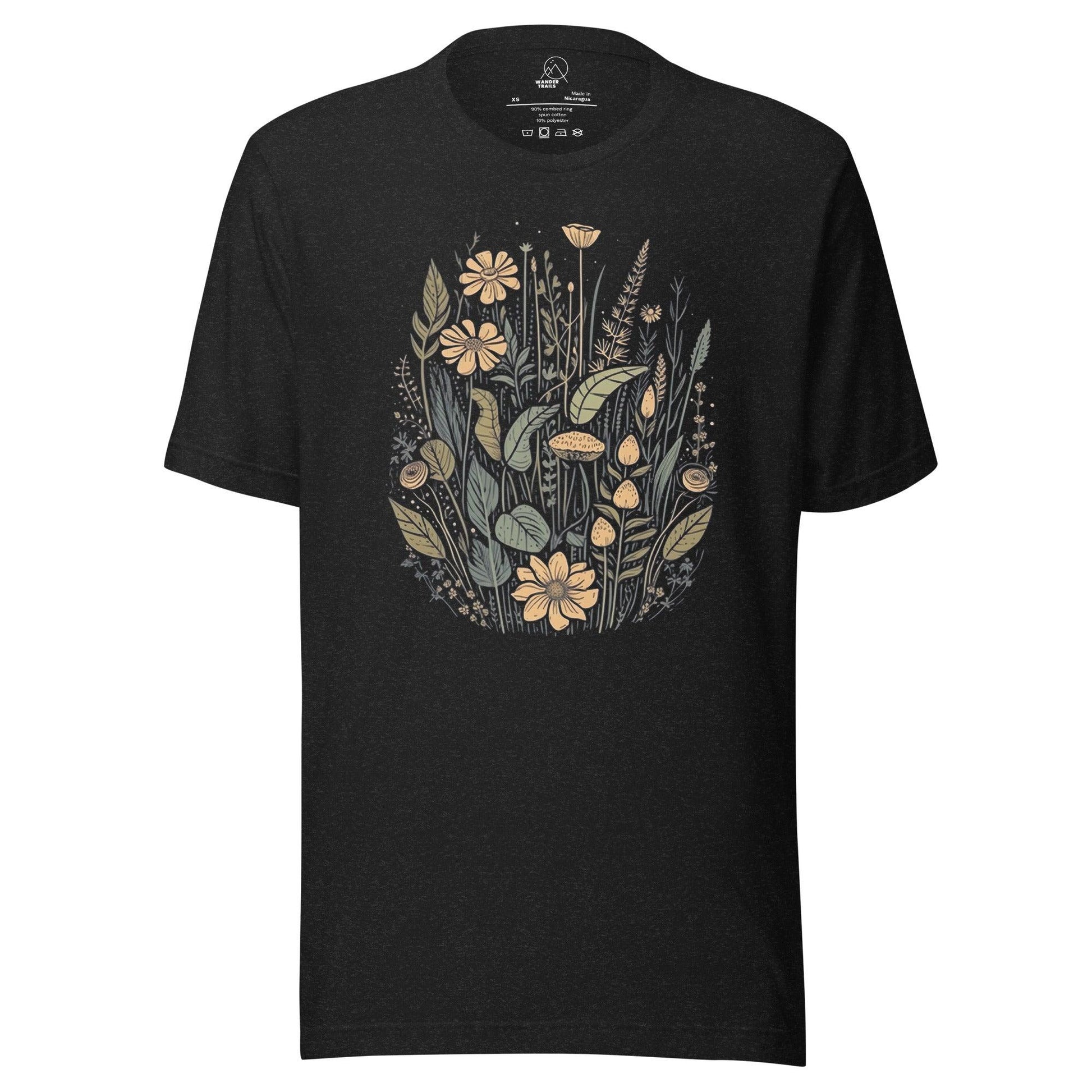 Yellow Wildflowers Retro Unisex T-shirt