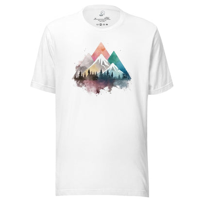 Watercolor Geometric Mountain Range Unisex T-shirt - Wander Trails