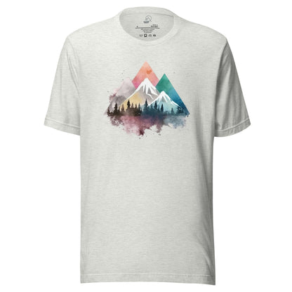 Watercolor Geometric Mountain Range Unisex T-shirt - Wander Trails