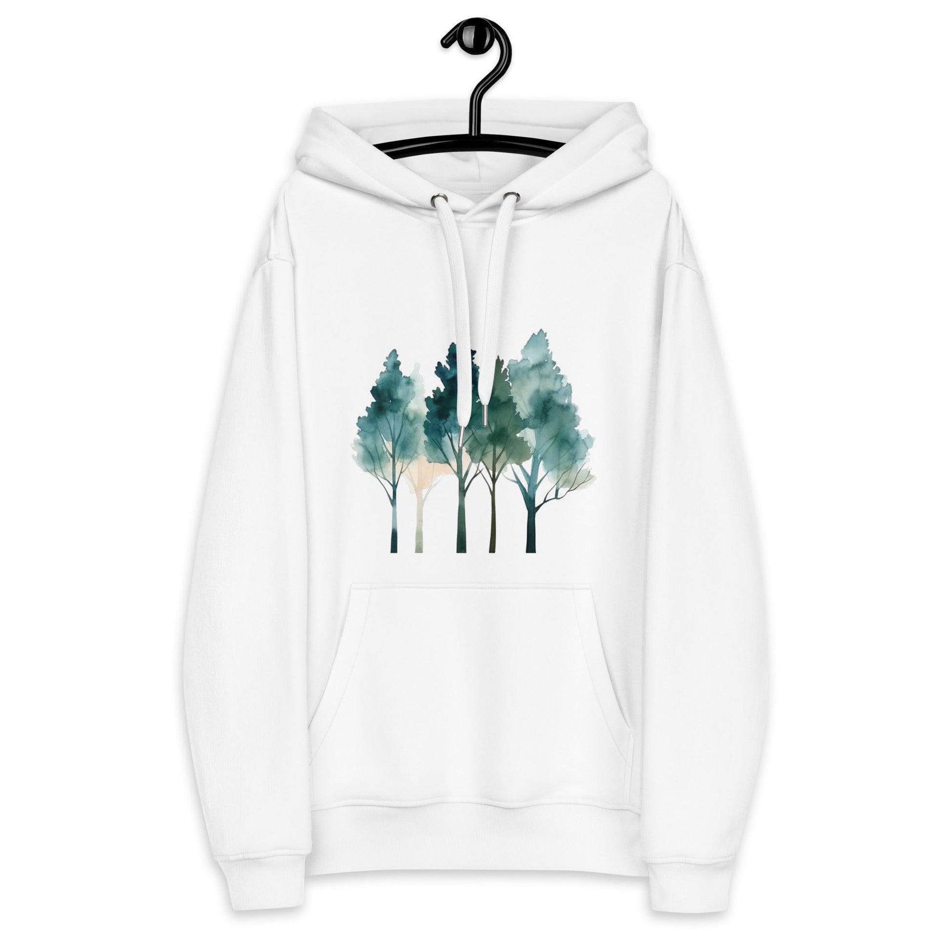 Watercolor trees Premium eco hoodie - Wander Trails