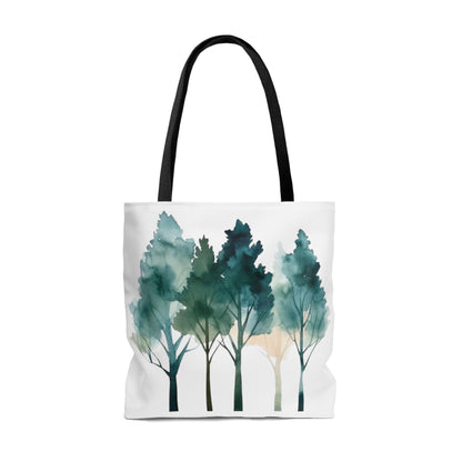 Watercolor Trees Tote Bag - Wander Trails