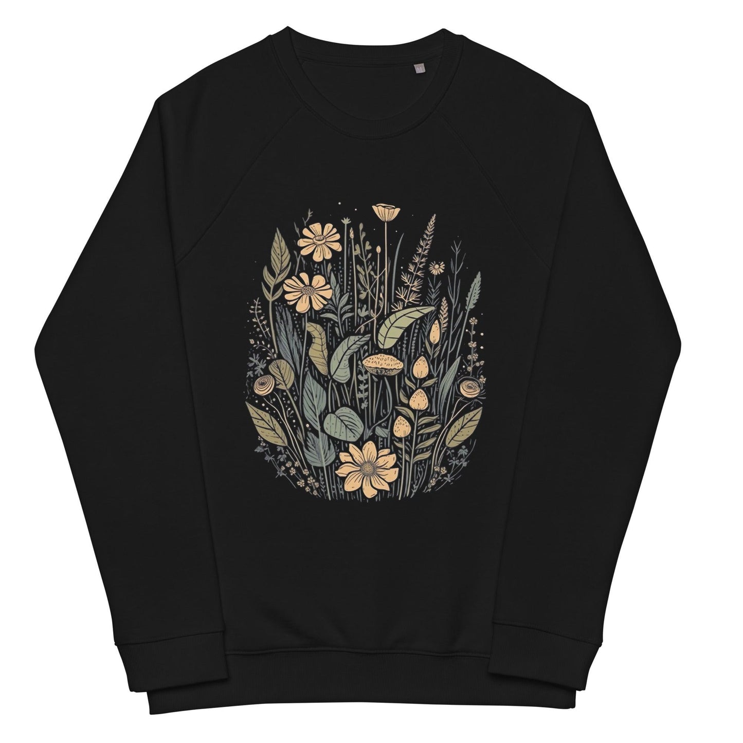 Yellow Wildflowers retro Unisex organic sweatshirt - Wander Trails