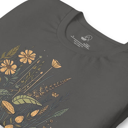 Yellow Wildflowers Retro Unisex T-shirt - Wander Trails