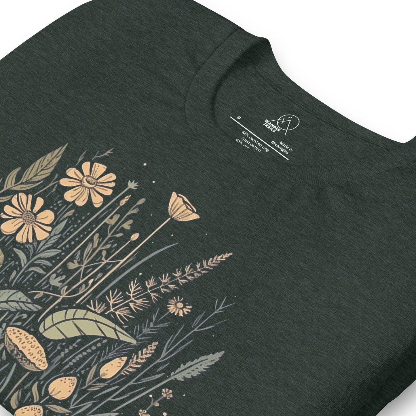 Yellow Wildflowers Retro Unisex T-shirt - Wander Trails