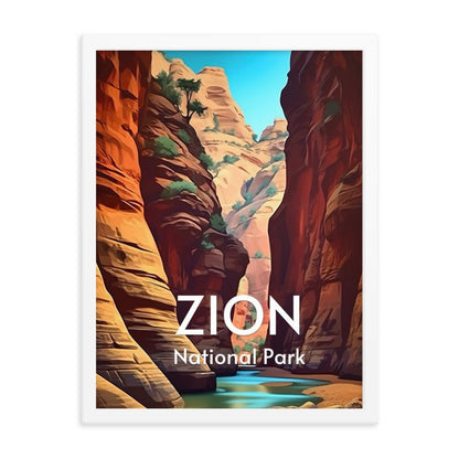 Zion National Park Framed poster - Wander Trails