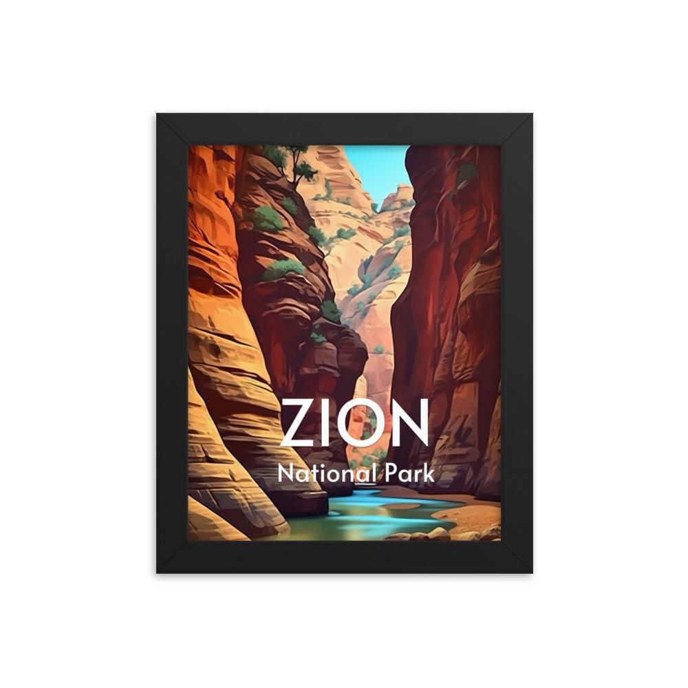 Zion National Park Framed poster - Wander Trails