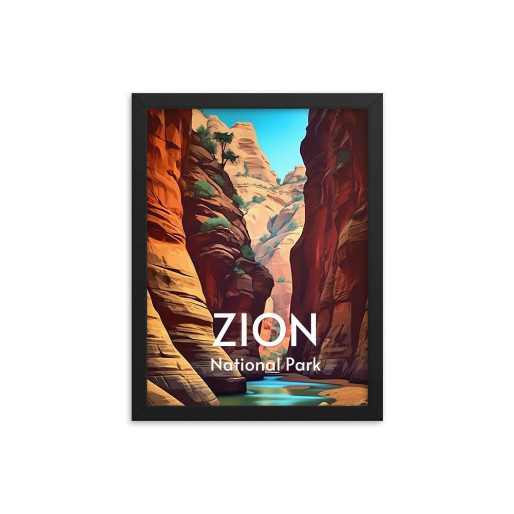 Zion National Park Framed poster - Wander Trails