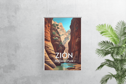 Zion National Park Poster, The Narrows hike